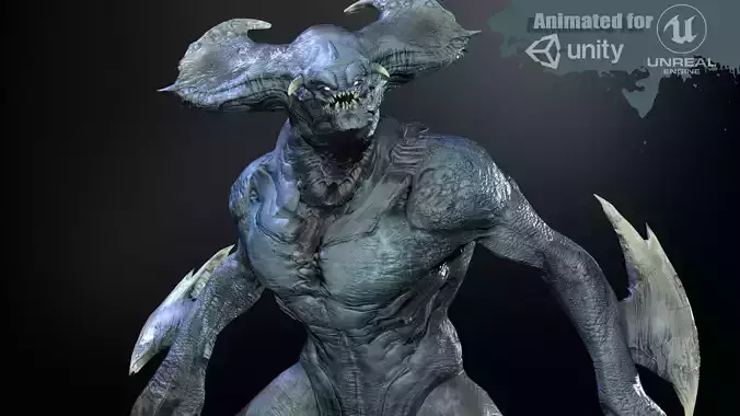 Los boss Low-poly 3D model