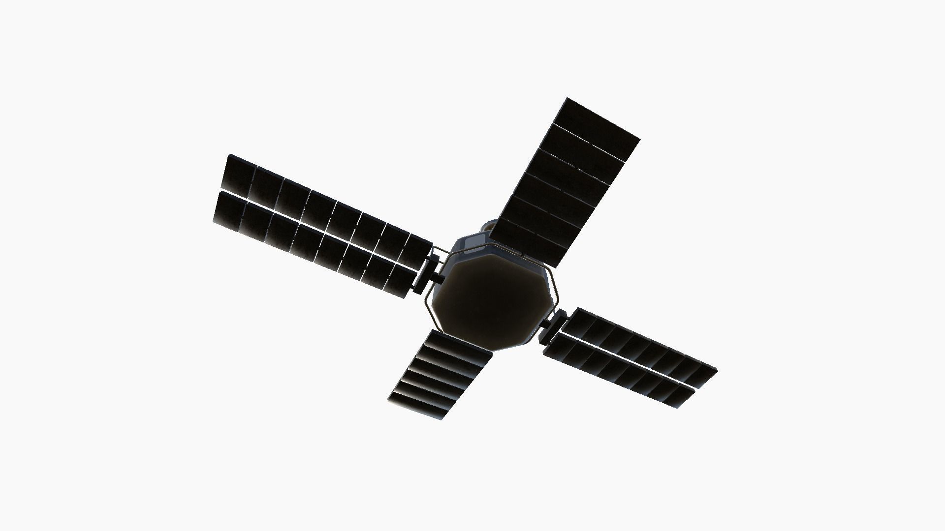 Satellite H01 Steel Green - SciFi Space Design Low-poly 3D model_3