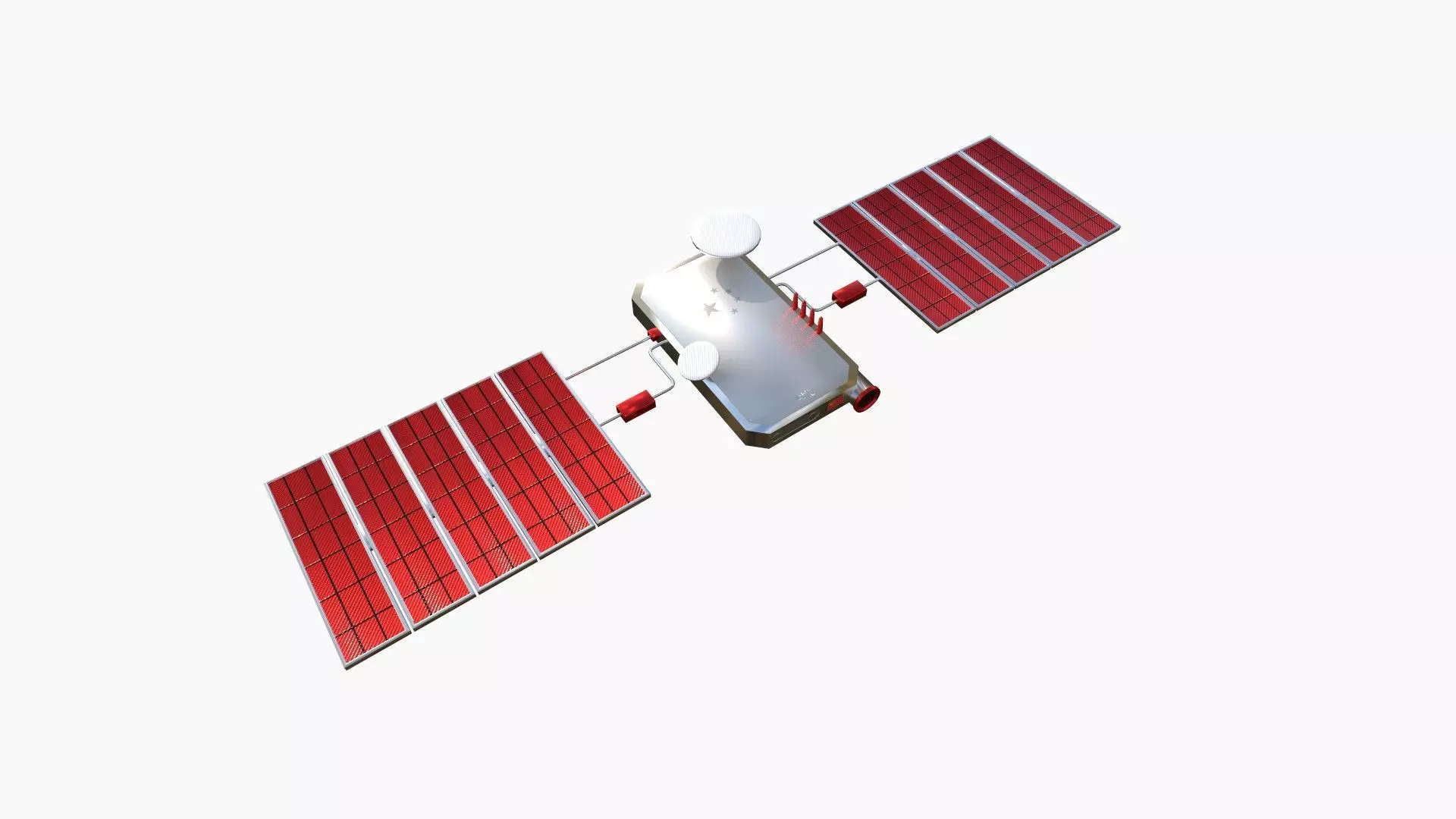 Satellite I10 China - SciFi Space Design Low-poly 3D model_0