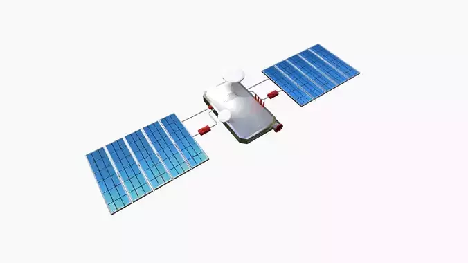 Satellite I09 USA - SciFi Space Design Low-poly 3D model