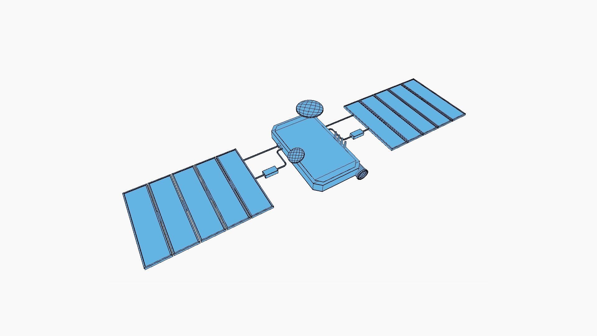 Satellite I08 Aluminum - SciFi Space Design Low-poly 3D model_15