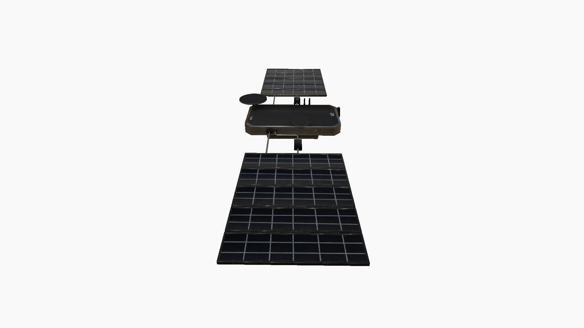 Satellite I06 Steel Black - SciFi Space Design Low-poly 3D model_2