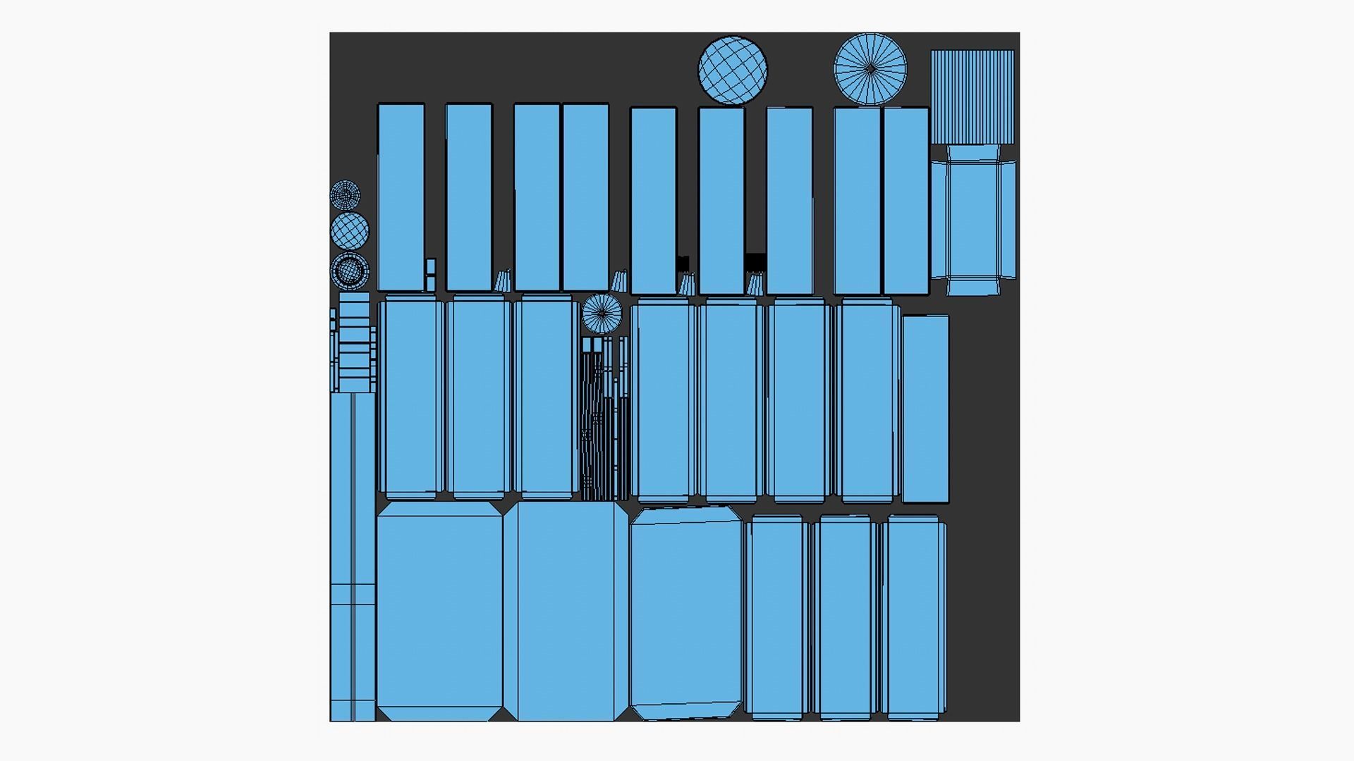 Satellite I06 Steel Black - SciFi Space Design Low-poly 3D model_13
