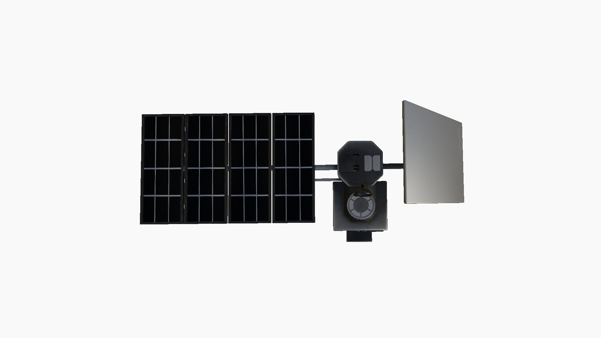 Satellite J06 Steel Black - SciFi Space Design Low-poly 3D model_1