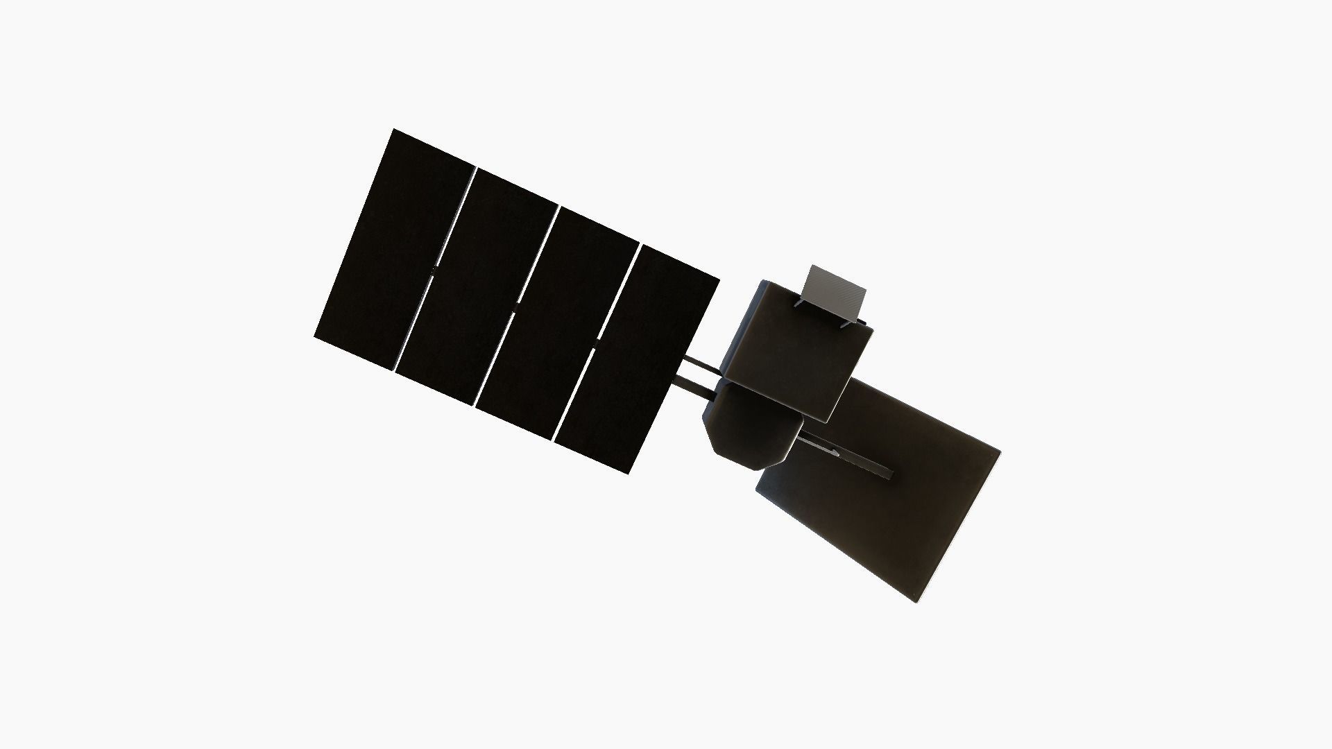 Satellite J01 Steel Green - SciFi Space Design Low-poly 3D model_4