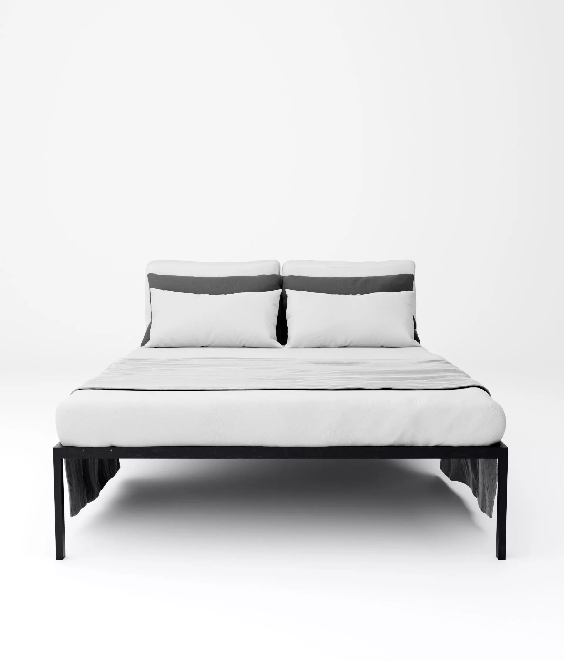 Modern bed 3D model_0
