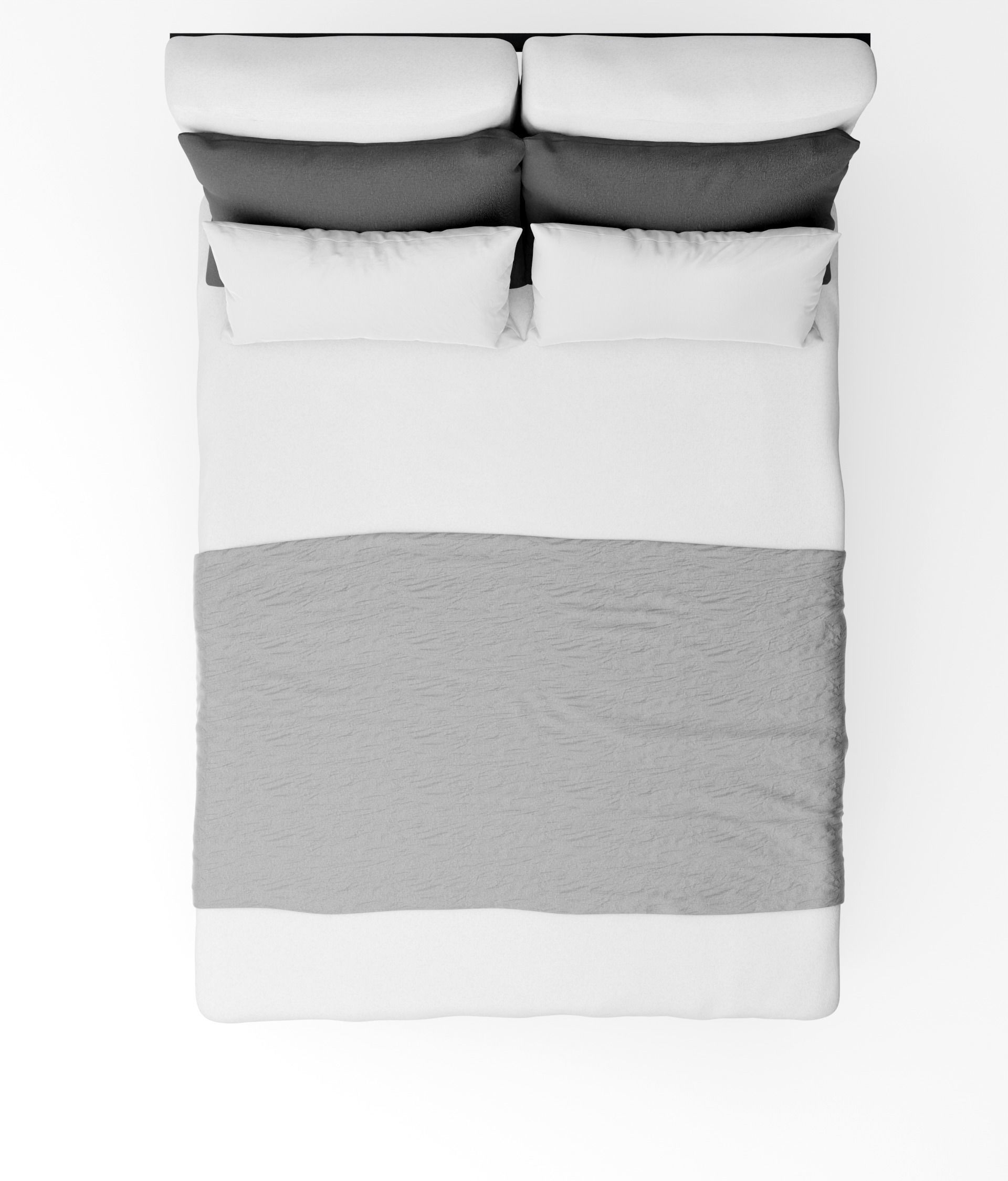 Modern bed 3D model_6