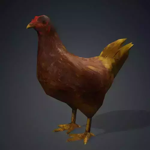 Free low-poly Hen