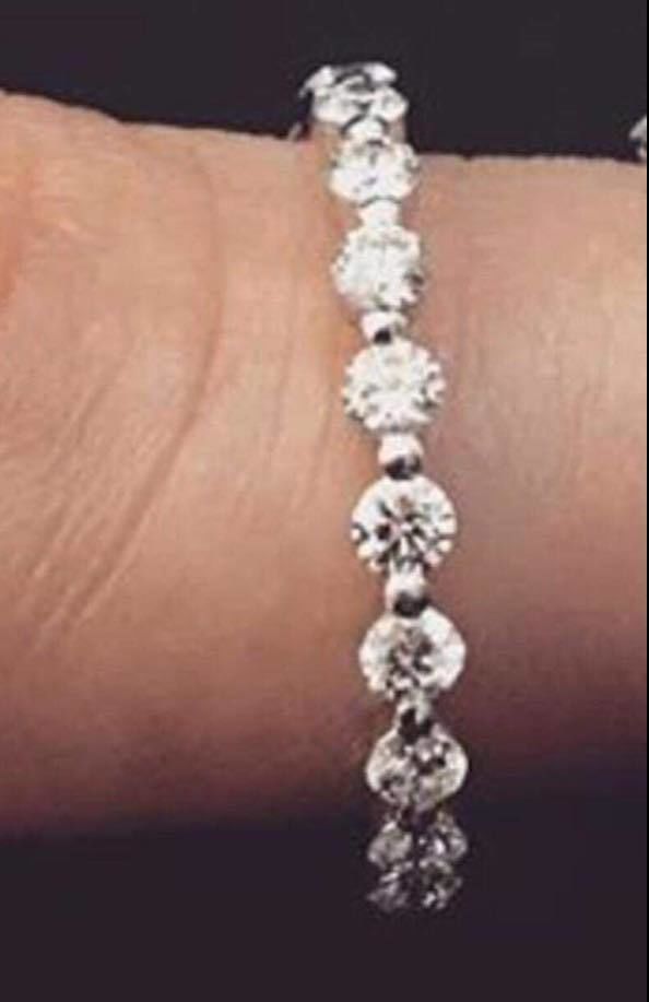 Eternity Ring Single Prong Round Diamond 3D print model_16