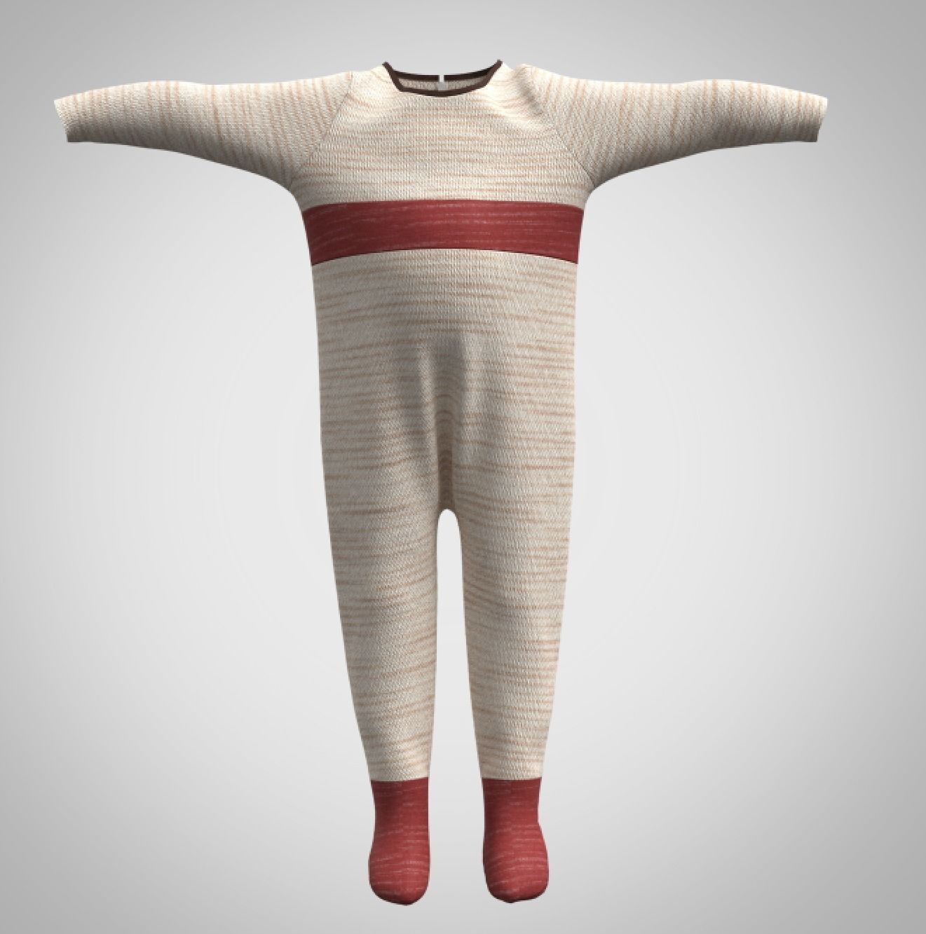 Baby Romper rigged model Low-poly 3D model_2