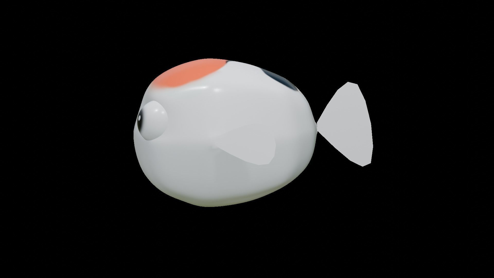 Low Poly Koi Fish Low-poly 3D model_3