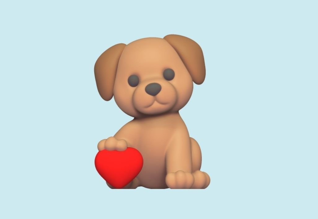Little Dog Heart 3D print model_1