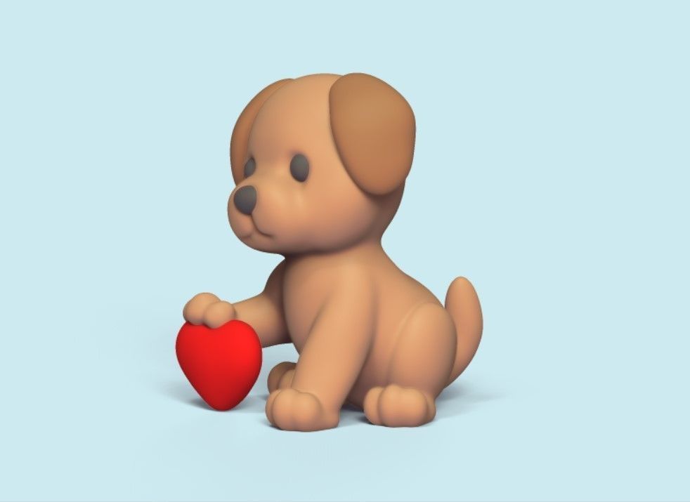 Little Dog Heart 3D print model_2