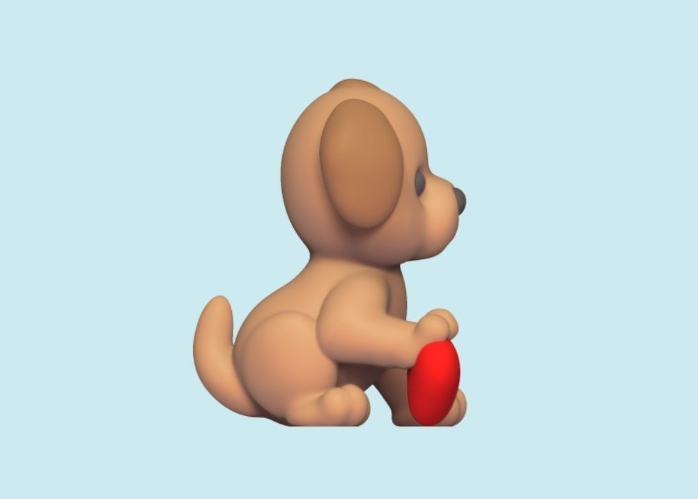 Little Dog Heart 3D print model_3
