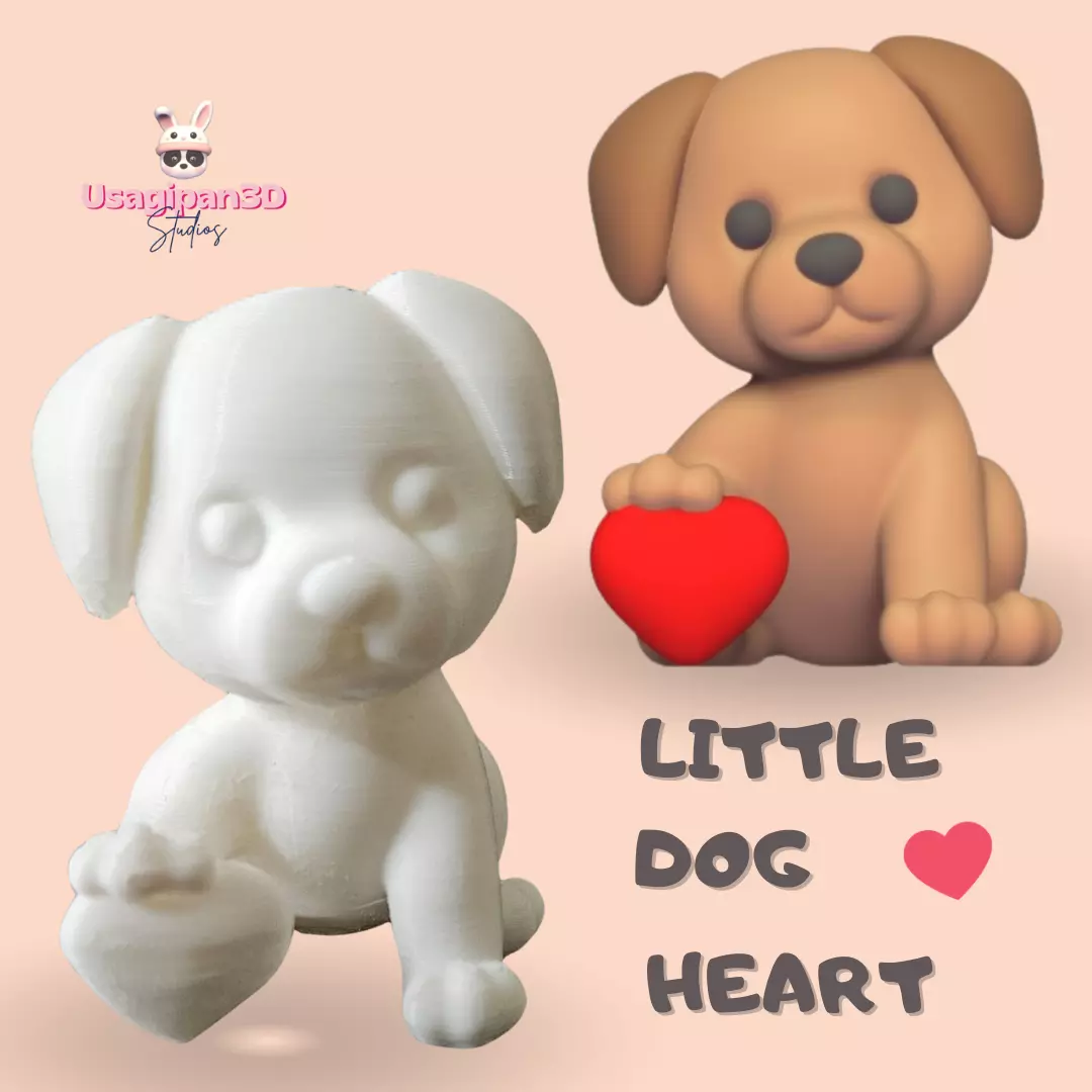 Little Dog Heart 3D print model_0