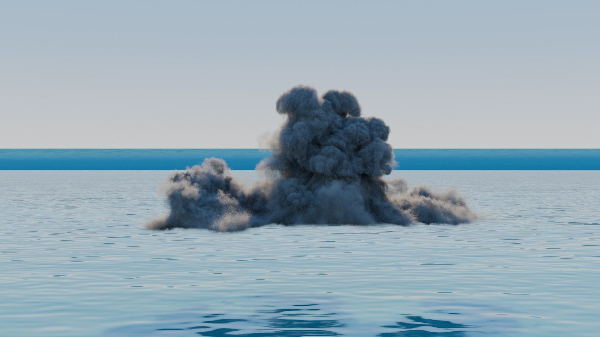 Sky with Clouds and Starship 4 Free low-poly 3D model_4