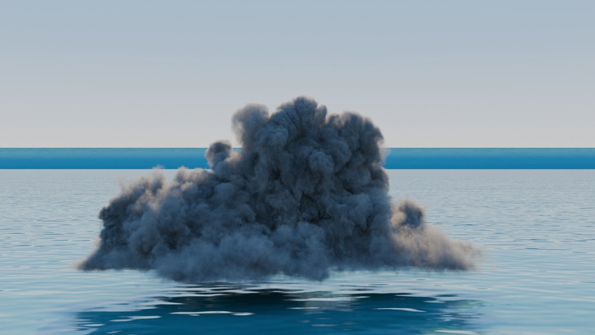 Sky with Clouds and Starship 4 Free low-poly 3D model_5