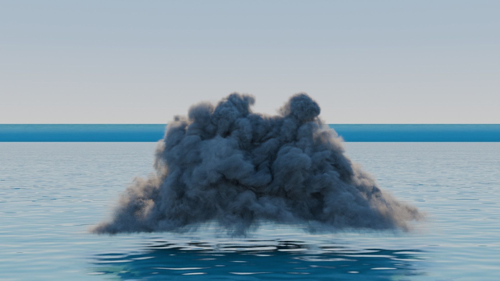 Sky with Clouds and Starship 4 Free low-poly 3D model_7