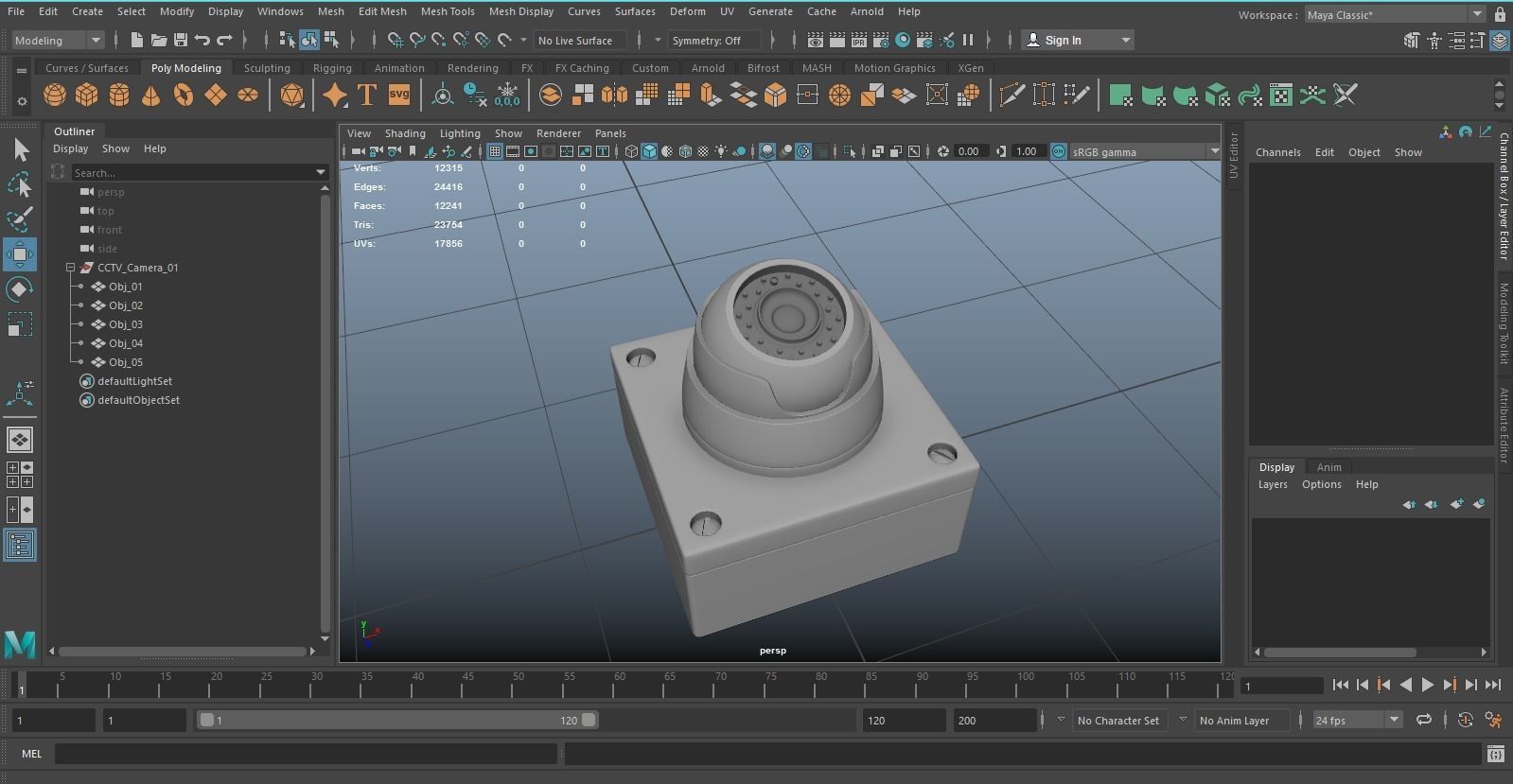 cctv camera Low-poly 3D model_7