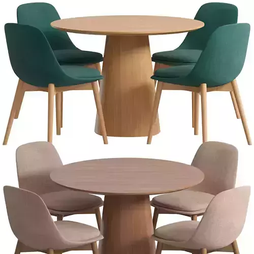 Table Anza and Chair Chloe by Bernhardt