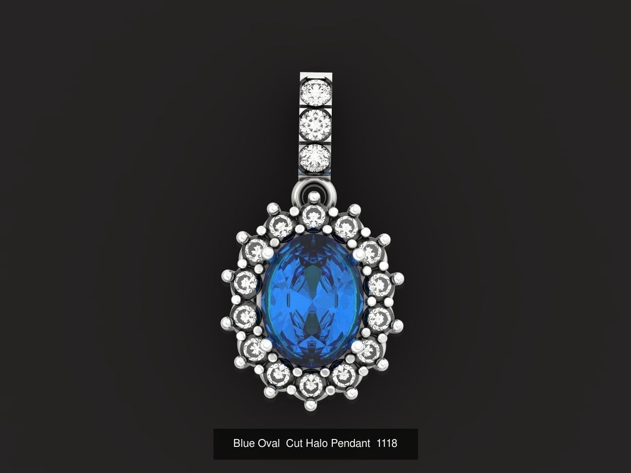 set Earring and ring  oval Style Dangle 3D Model Collection_9