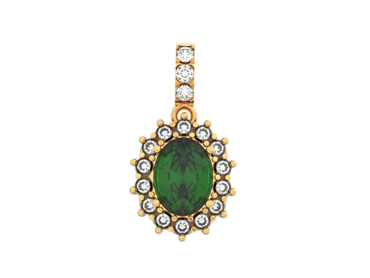set Earring and ring  oval Style Dangle 3D Model Collection_32