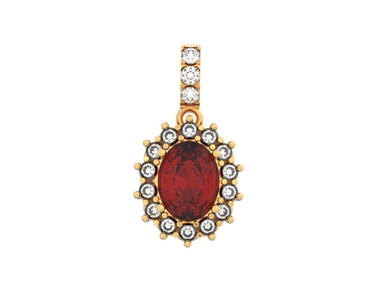 set Earring and ring  oval Style Dangle 3D Model Collection_41