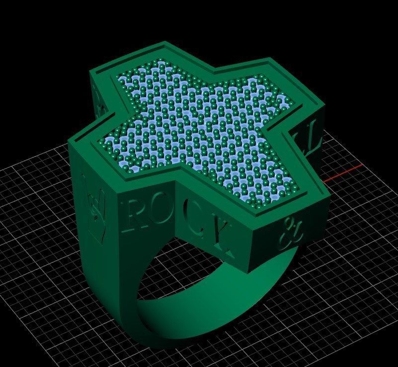ROCK AND ROLL RING 3D print model_8