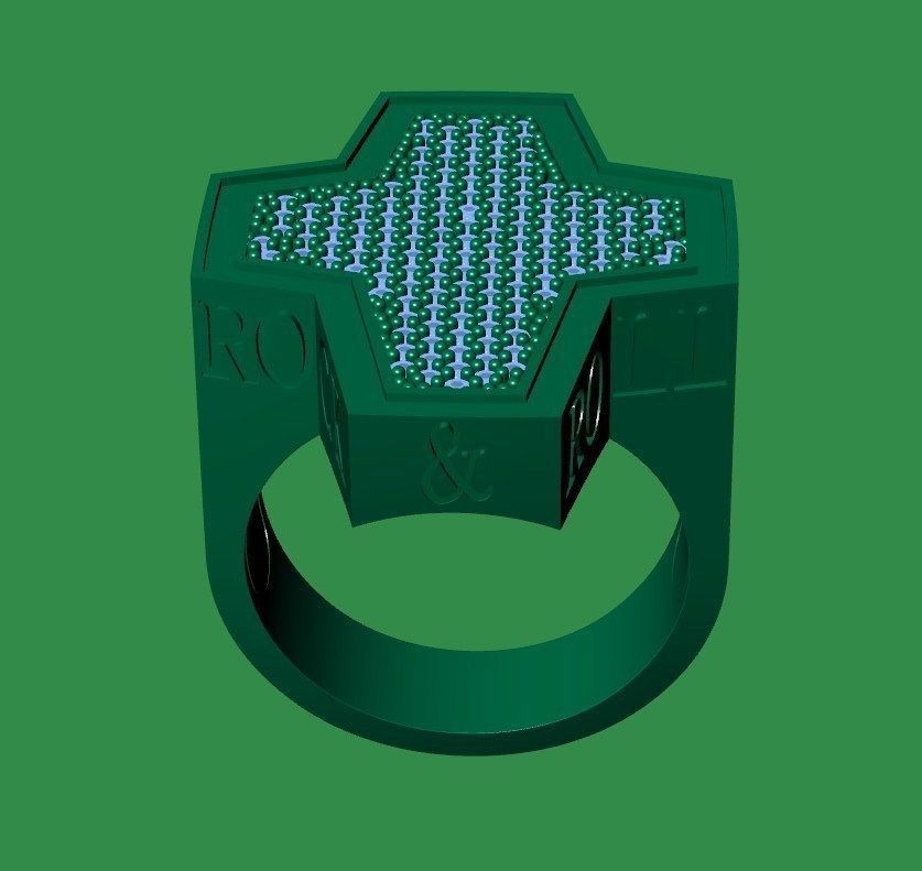 ROCK AND ROLL RING 3D print model_5