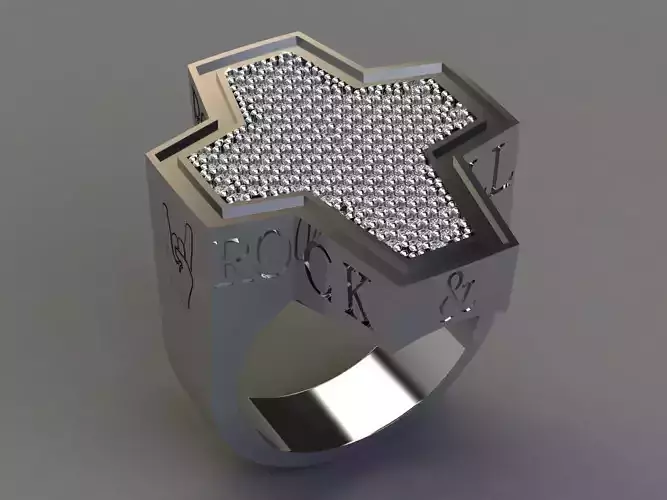 ROCK AND ROLL RING 3D print model