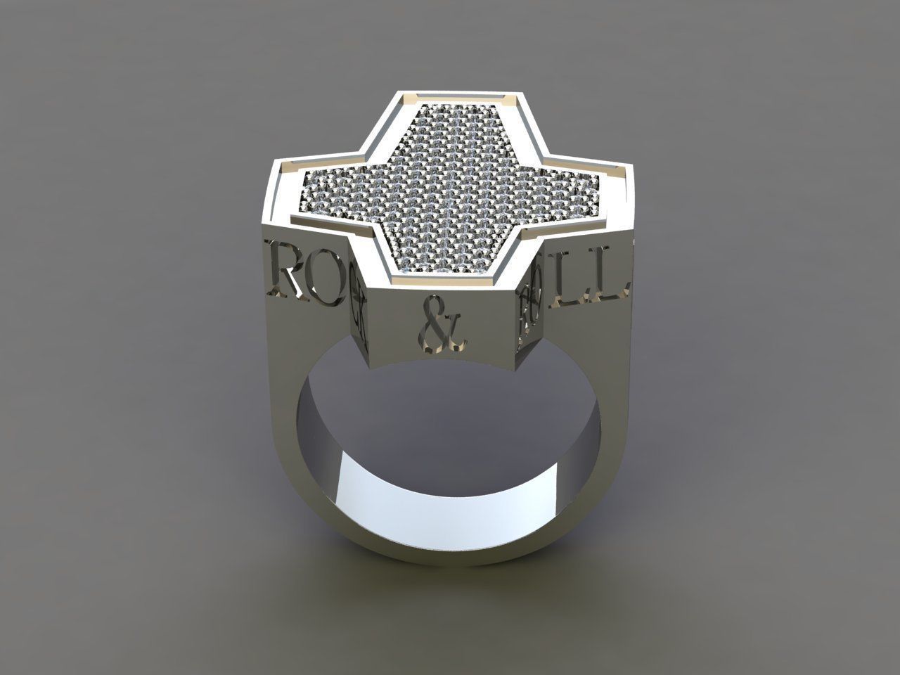 ROCK AND ROLL RING 3D print model_4