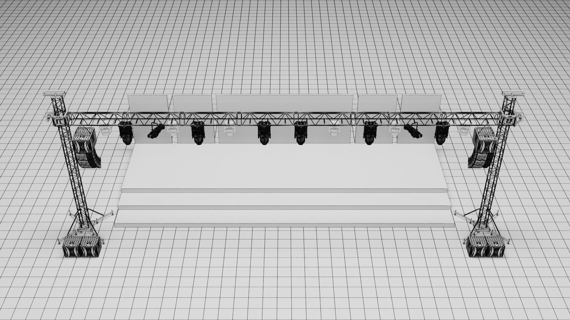 Detail Concert Stage Model 3D model_8