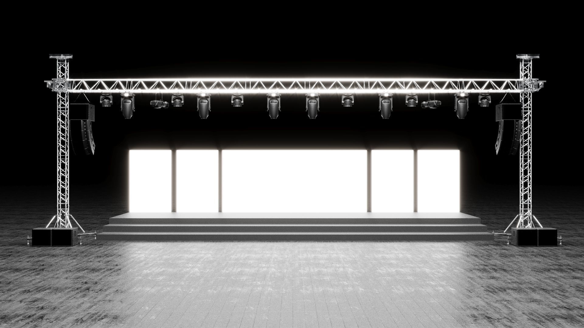 Detail Concert Stage Model 3D model_1