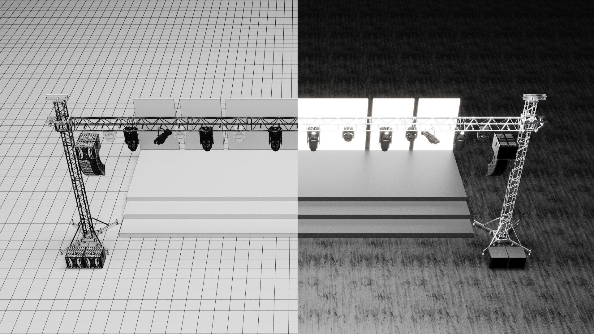 Detail Concert Stage Model 3D model_7