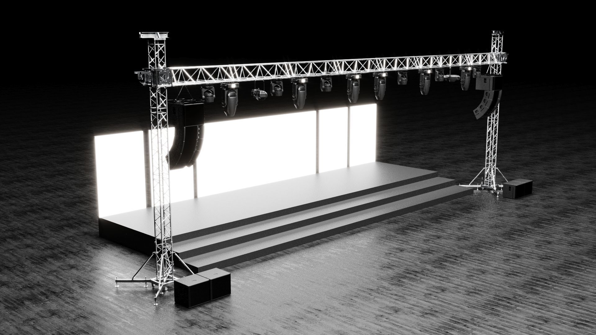 Detail Concert Stage Model 3D model_2