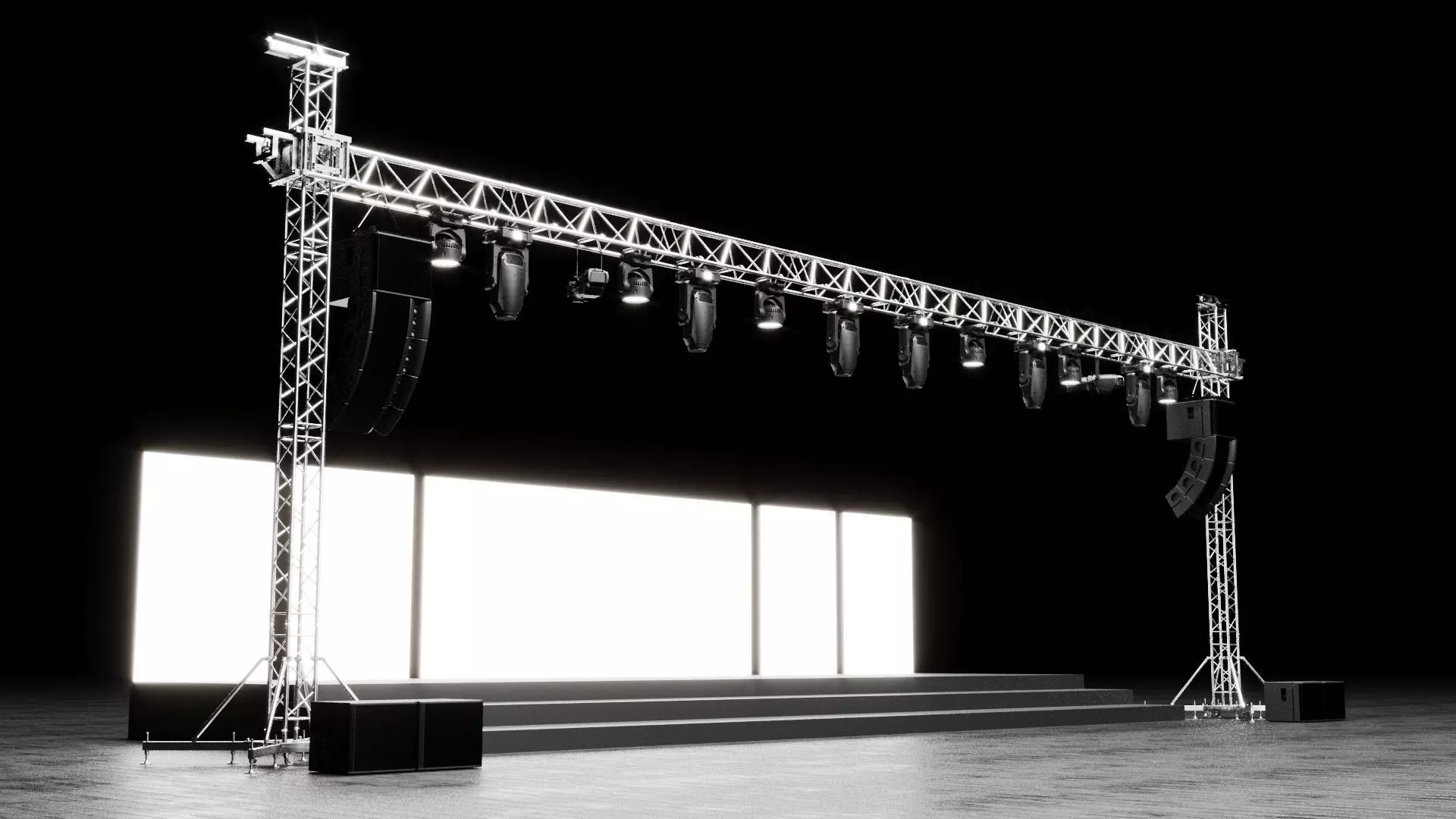 Detail Concert Stage Model 3D model_0