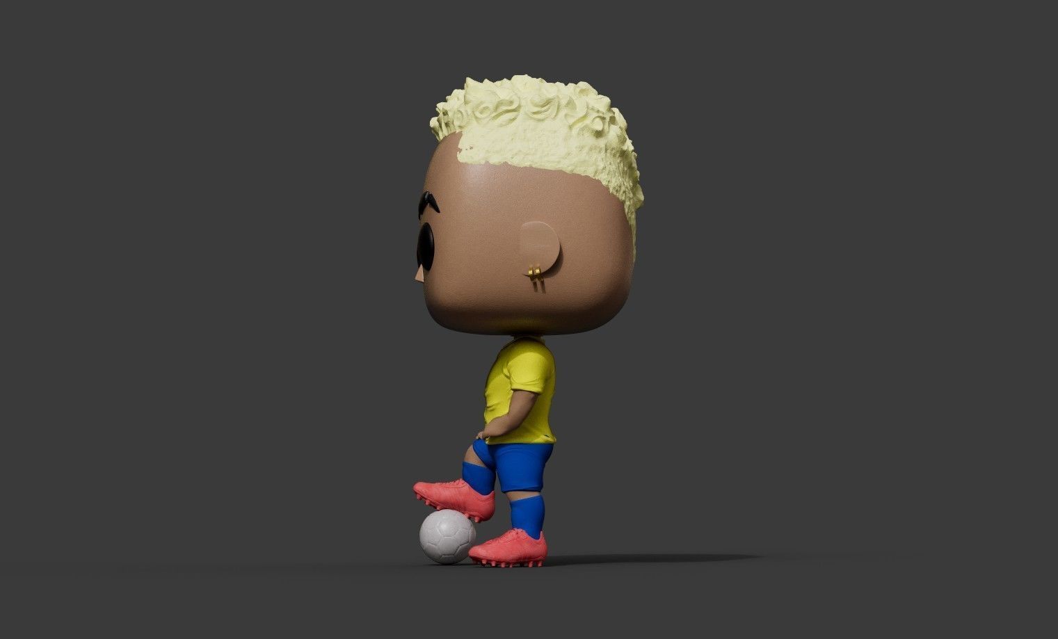 Neymar Jr Brazil World Cup Football Soccer Custom Funko Pop 3D print model_2
