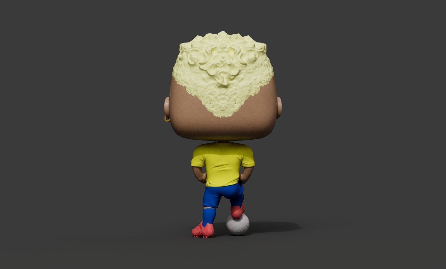 Neymar Jr Brazil World Cup Football Soccer Custom Funko Pop 3D print model_3