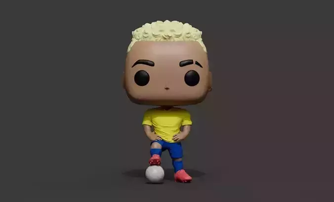 Neymar Jr Brazil World Cup Football Soccer Custom Funko Pop 3D print model