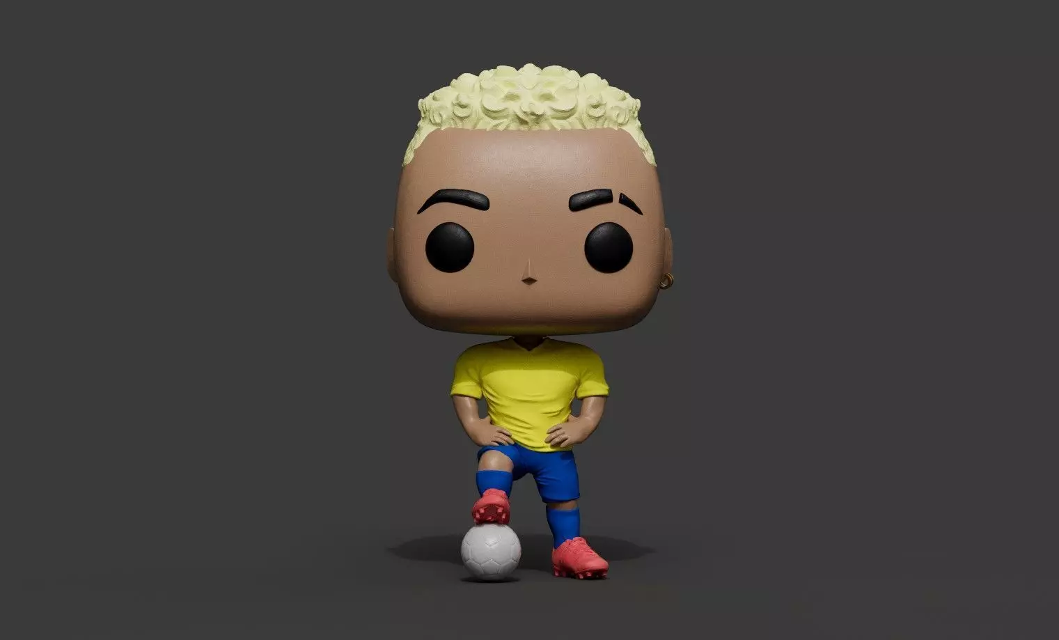 Neymar Jr Brazil World Cup Football Soccer Custom Funko Pop 3D print model_0
