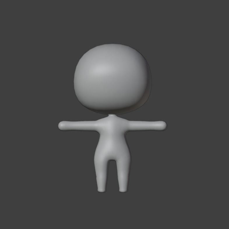 Chibi Model Low poly 3D model Low-poly 3D model_3