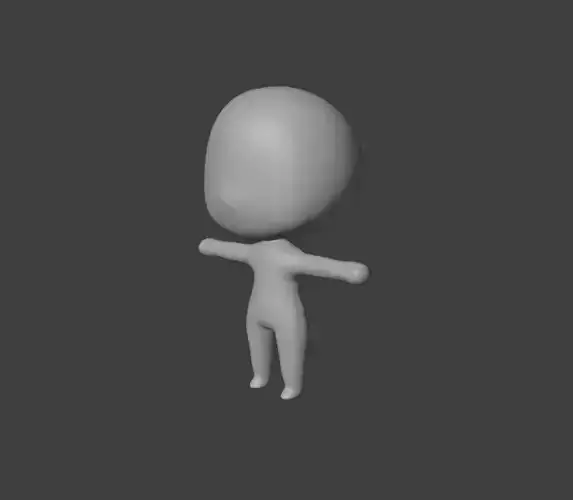 Chibi Model Low poly 3D model