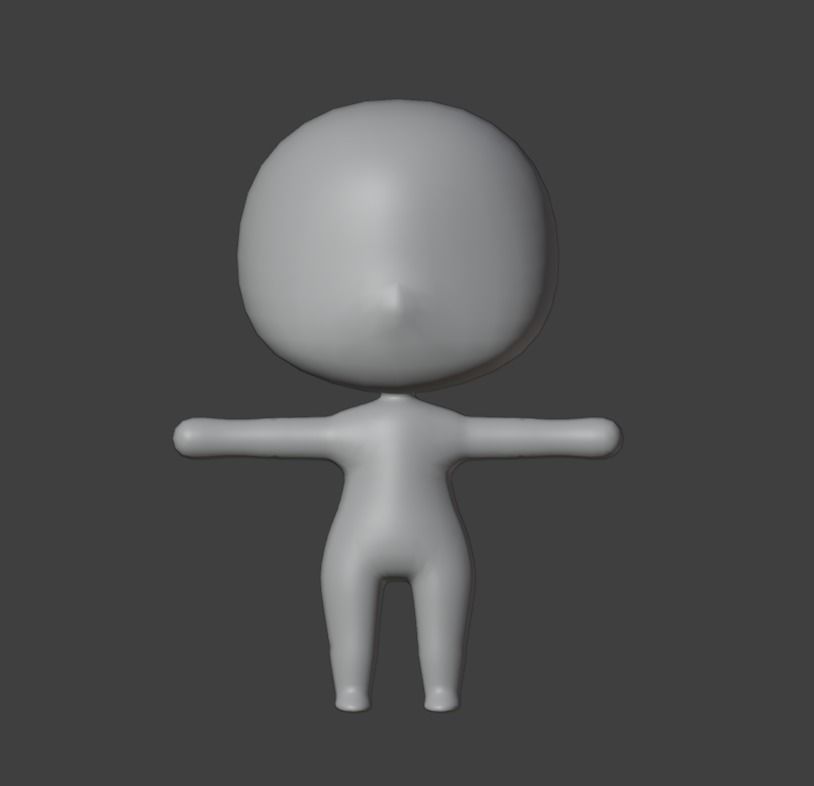 Chibi Model Low poly 3D model Low-poly 3D model_1