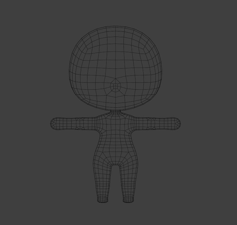 Chibi Model Low poly 3D model Low-poly 3D model_4