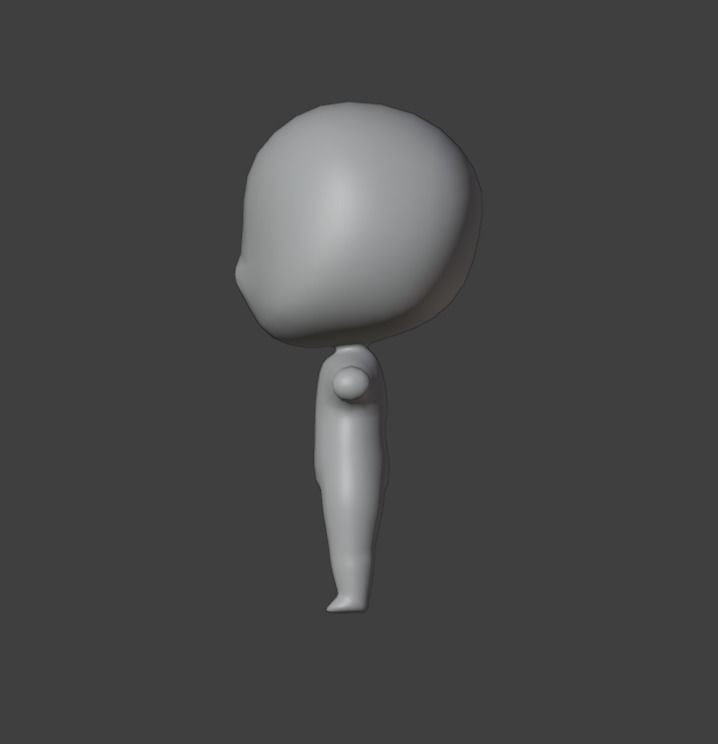 Chibi Model Low poly 3D model Low-poly 3D model_2