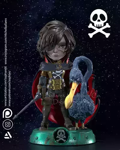 CAPTAIN HARLOCK CHIBI BY CREATIVE GEEK MB
