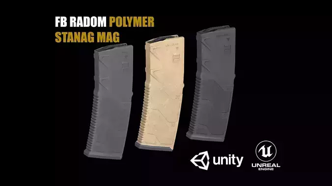 FB Radom AR-15 Polimer Magazine Low-poly 3D model