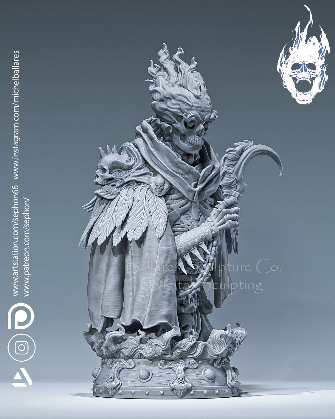 GHOST RIDER ALTERNATIVE HERO BUST BY CREATIVEGEEK MB 3D print model_6