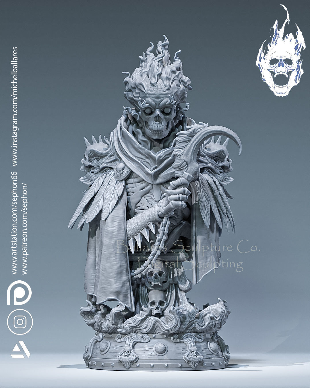 GHOST RIDER ALTERNATIVE HERO BUST BY CREATIVEGEEK MB 3D print model_3