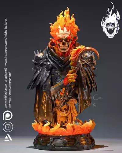 GHOST RIDER ALTERNATIVE HERO BUST BY CREATIVEGEEK MB